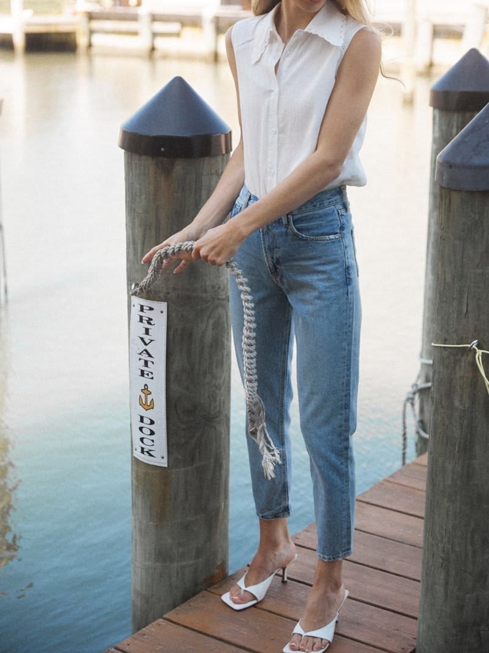 Citizens Of Humanity Marlee Light Blue Cropped High-Rise Jeans